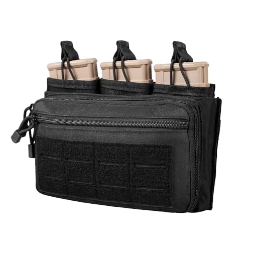 Pochette Chargeur Triple Dessus Ouvert, Pochette d'administration Tactique, Porte Chargeur 5.56/223/7.62 Molle, Sac à Outil Militaire pour Magazines Pistol