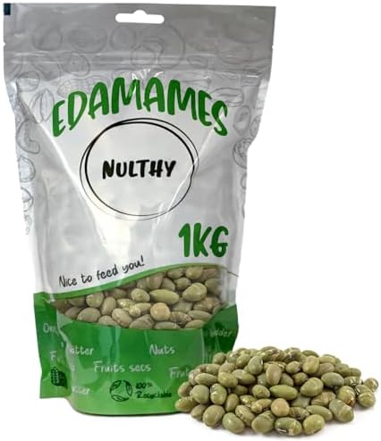 NULTHY - Edamame Tostado 1 Kg - Snack Saludable, Alto en Proteína...