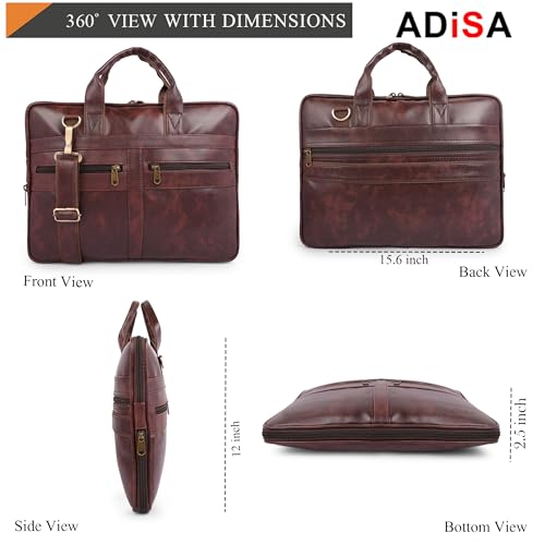 Image of ADISA Laptop Messenger Office Bag Briefcase for Work for Men