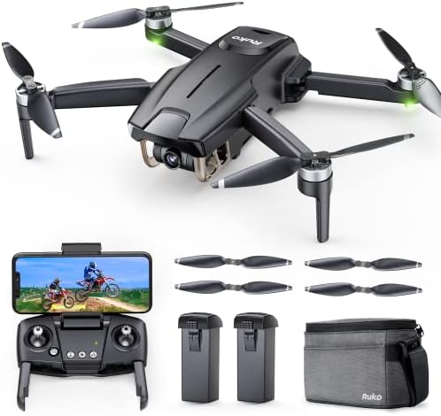 Ruko F11MINI Drones with Camera for Adults 4K, Under 250g, 2 Batteries 60 Min Flight Time, Foldable & Lightweight, 5GHz WiFi, GPS Auto Return, Follow Me, Waypoints, Points of Interest for Beginner