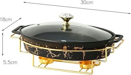 Jeu d'Isolation Buffet Céramique Marbre Noir pour Traiteur