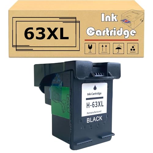 PAESCOY Cartuchos De Tinta Remanufacturados 63XL para Cartuchos De Impresora Canon 63XL para Impresoras HP DeskJet 1110 1115 2130 2135 3630 3830 OfficeJet 4650 4520,Black-1 Set
