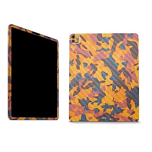 Image of MightySkins Carbon Fiber Skin Compatible with Apple iPad Pro 12.9 inch M2 6th Gen (2022) Full Wrap Kit - Autumn Camouflage | Protective, Durable Textured Carbon Fiber Finish | Made in The USA