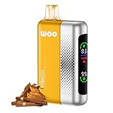 WOO 電子タバコ ベイプ 40000回吸引可能 パワー調節可能 VAPE LED液晶画面搭載 電子シーシャ 使い捨てカートリッジX2 爆煙 ベイぷ本体 持ち運び 大容量 水蒸気タバコ ニコチンなし タールなし 禁煙補助に最適 クラシックタバコ