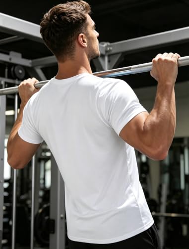 Image of APTRO Men's Workout Shirts Quick Dry Athletic Gym T-Shirts - Moisture Wicking Short Sleeve Performance Running Tees for Men