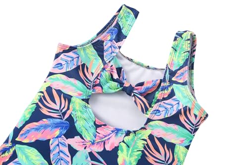 Image of Toddler Swimsuit Girl One Piece Rash Guard Tankini Bathing Suit Little Girls Sleeveless Quick Dry Swimwear 4-8 Years