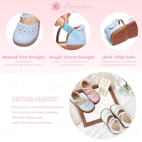 Image of Flaryzone Girls Sandals Closed Toe Summer Flats Dress Sandals Shoes Toddler /Little Kid