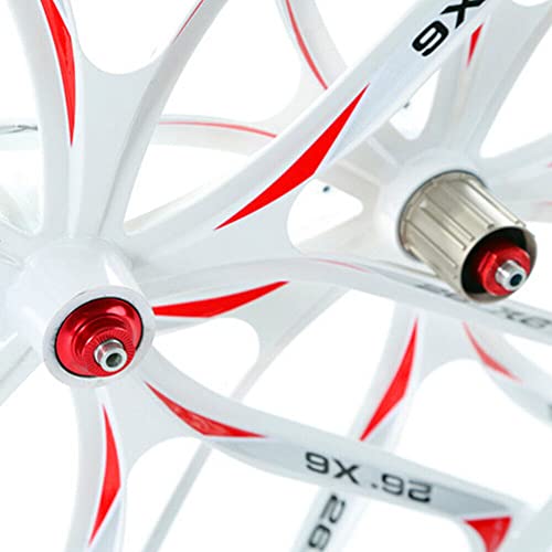 Tqshoop 26" Mountain Bike Wheelset, 10 Spoke Rims Mag Alloy Bike Wheelset Disc Brake, Bicycle Front Rear Bicycle Wheel Brake Kit For Mountain Bike (Black) #TOP1