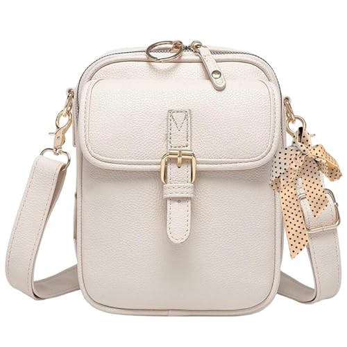 Image of Leather Crossbody Bag for Women | Vintage, Anti-Theft, Messenger Shoulder Bag