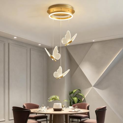 Lampe Suspendue LED Papillon pour Illuminer Votre Table À Manger