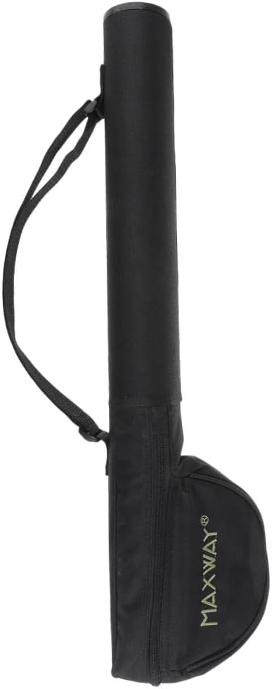 Portable Padded Fishing Rod Tube Case for Travel | 60cm Fly Rod Holder with Soft Lining & Adjustable Shoulder Strap | Organize Fishing Gear Tools with Water- Bag