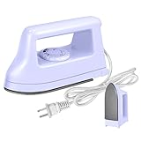 Mini Crafts Iron Handy Heat Press Machine Kit Portable with PVC Doormat for Heat Transfer, Charging Base Accessories for DIY T-Shirt Shoe Bag Vinyl Projects