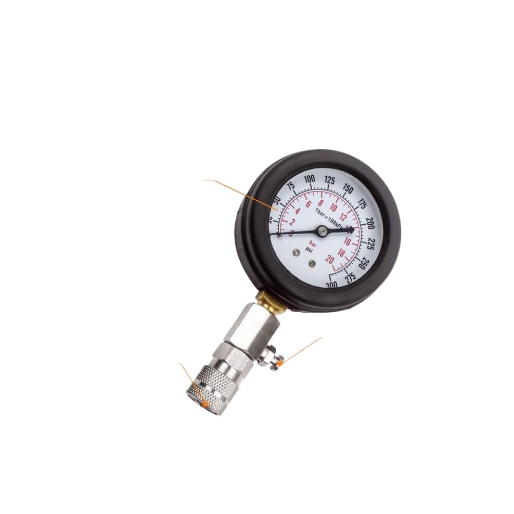 Spark Plug Cylinder Petrol Compression Tester Detector Tool Kit M12x1.25