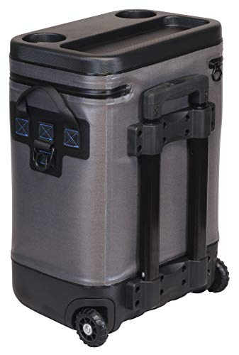 Evolution Outdoor Evo Leak Proof Rolling Cooler 25 Quart, 16X 12X 22In. Insulated Cooler Bag With Abs Molded Top, 8 Accessory Loops, Retractable 4-Stage Handle #TOP5