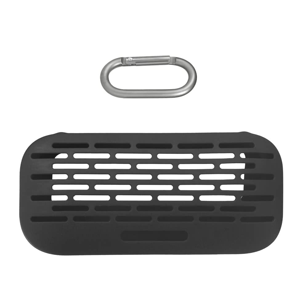 Silicone Speaker Case Cover, Compatible with New Bose SoundLink Flex Case, Protective Waterproof Soft Skin, Replacement Bluetooth Speakers Travel Carrying Case with Keychain Hook (Black)