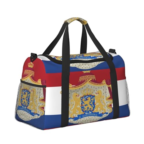 Flag Of Netherlands Travel Duffel Bag Large Foldable Waterproof Overnight Bag For Beach Swim Bags Pool Sports Gym3