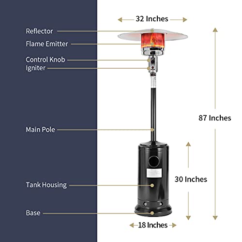 KEZATO-46000-BTU-Propane-Outdoor-Patio-Heater-with-Cover-and-Wheels-for-Residential-or-Commercial-Use-87-Inches-Black
