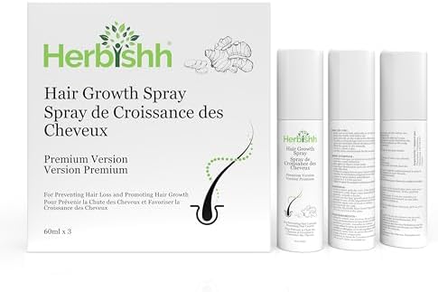 Herbishh Hair Serum Trio: Vegan, Lightweight Formula for Hair Thickening on All Hair Types | Convenient Application | Unscented | Infused with Ginger, Argan, Jojoba & Apricot Oils
