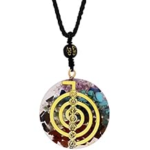 MINACHI Orgone Necklace, 7 Chakra Stone Orgonite Pendant for Spiritual Healing and Positive Energy Meditation