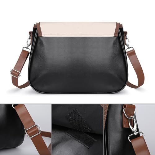 Highland Cow Sunflower Crossbody Shoulder Messenger Women Bag Pu Leather Office Work Business for Handbag Crossbody Bag3