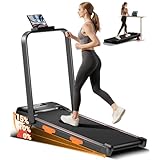 LONTEK Tapis de Course Pliable Inclinable, Tapis de Marche Pliable Inclinable 15% avec Moteur Silencieux Amélioré de 2.5HP, Charge Max 136KG, Facile à Utiliser