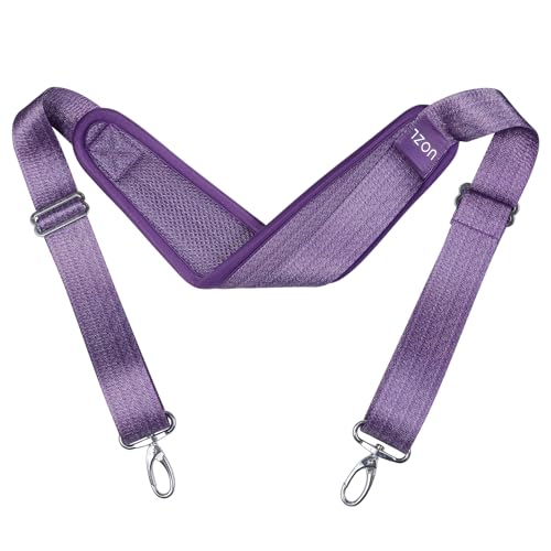 Image of 67 Inch Shoulder Straps, Soft with Ultra-Thick Fixed Shoulder Pad, Two Way Independently Adjustable Buckle Replacement Straps for Laptop Bag Messenger Bag Tool Bag Luggage,Purple