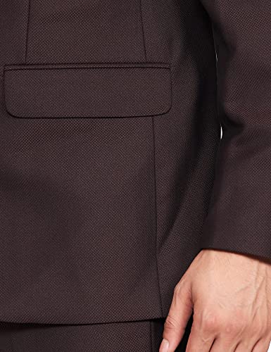 Image of Raymond Rayon Blend Men's Full Sleeve Contemporary FIT Dark Maroon Formal Suit