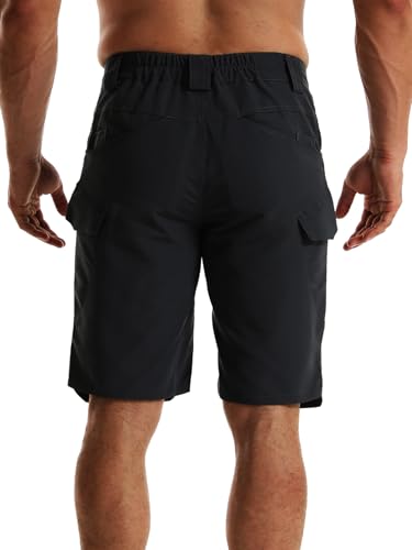 AUTIWITUA Men's Hiking Shorts Waterproof Tactical Cargo Short Pants Quick Dry Work Shorts with Multi Pockets(No Belt)4