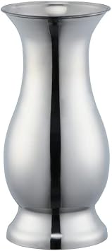 Brilliant Stainless Steel Tabletop Vases/Desktop Stainless Steel Flower Vase for Home 4.2"X 8.8"-Silver