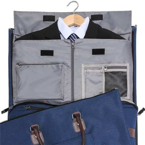 Suit Storage Bag Garment Storage Bag Convertible Duffle Bag Suit Duffle Bag for Travel, Business(Blue)2