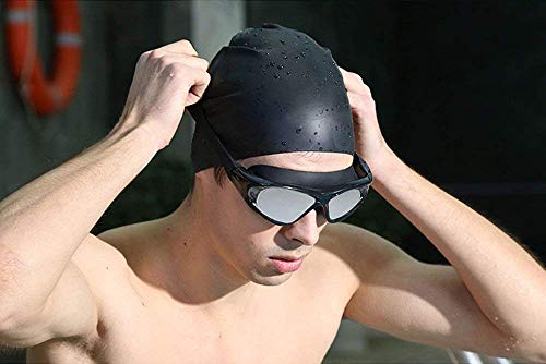 Image of Cable World Big Frame Competition Swim Goggles with Free Protective Case Pro Anti fog Protection Clear Anti-UV Swimming Goggles with Adjustable Strap