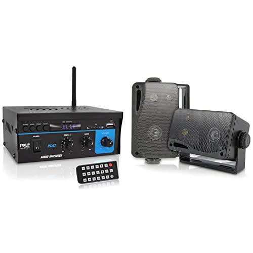 Home Audio Power Amplifier System 2X40W Mini Dual Channel Sound Stereo Receiver Box, Black