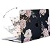 MOSISO Compatible with MacBook Air 11 inch Case (Models: A1370 & A1465), Plastic Peony Hard Shell Case & Keyboard Cover Skin & Screen Protector, Black