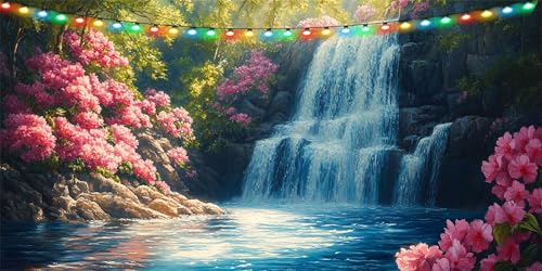 Diamond Painting Fleur 40x80cm | Kit Complet Broderie Diamant Cascade