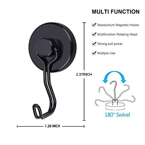 image for Harmiey Magnetic Hooks 100LB Cruise Refrigerator Heavy Duty Neodymium 