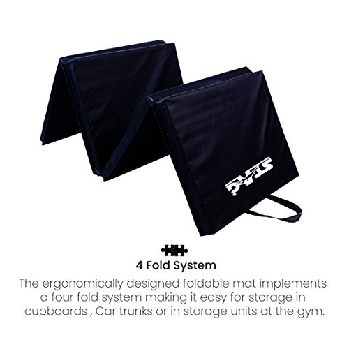 Image of STAG Multi-Purpose Foldable Fitness MAT 180 CM X 90 CM X 40 MM | Use as Tumbling mat, Gymnastics mat, Crash pad | Thick Foam | for Both Men and Women