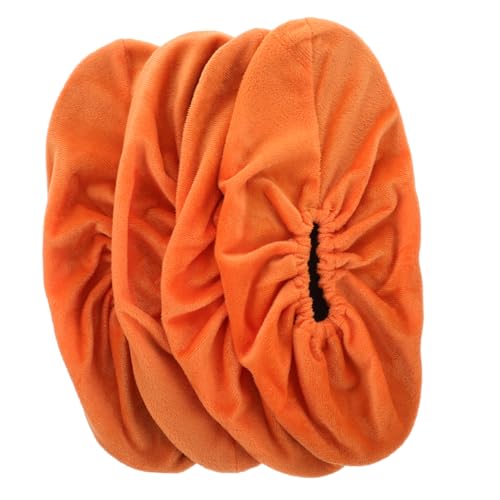 OHPHCALL Bowling Shoe Covers Men 2 Pairs Soft Breathable Washable Anti-Slip Comfort Indoor Foot Protectors Stylish Orange