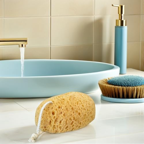 Éponge de bain exfoliante corps avec lanière lot de 2 - 6