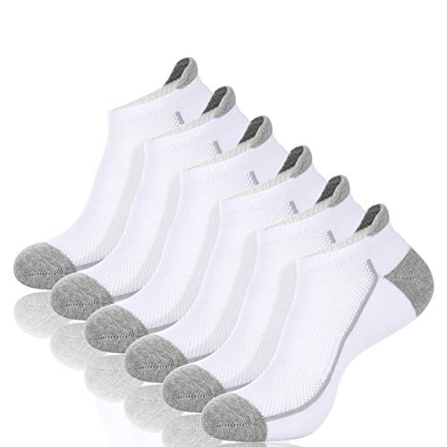 Heatuff Womens Low Cut Ankle Athletic Socks Cushioned Running Performance Breathable Tab Sock 6 Pack