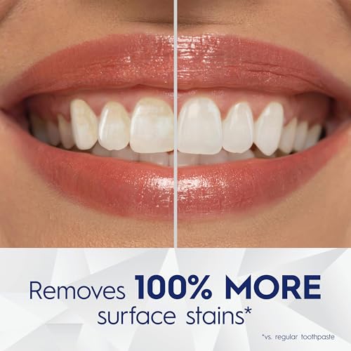 Image of Crest 3D White Teeth Whitening Toothpaste for Adults, 4.6oz, 3 Pack, Stain Remover, Cavity Protection Fluoride Toothpaste, Strengthens Enamel, Faster Whitening, Brightens Teeth, Travel Size