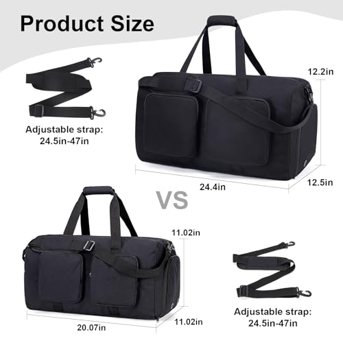 Travel Duffel Bags 65L,Gym Bag, Travel Bag, Duffle Bag for Men, Foldable Overnight Weekender Bags for Women & Men with Adjustable Shoulder Strap4