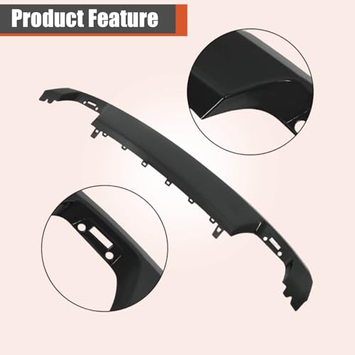 Image of labwork Glossy Black Front Bumper Skid Plate Lower Valance Molding Trim Replacement for F150 2021-2023 ML34-17F771-ACW
