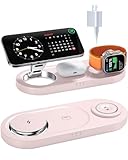 Picture of Upgraded 3 in 1 Wireless Charging Station for Apple Devices, Faster Mag-Safe Charger Stand, Magnetic Charger Station for iPhone 17/16/15/14/13/12 Series & AirPods Pro & Apple Watch Series （Pink）