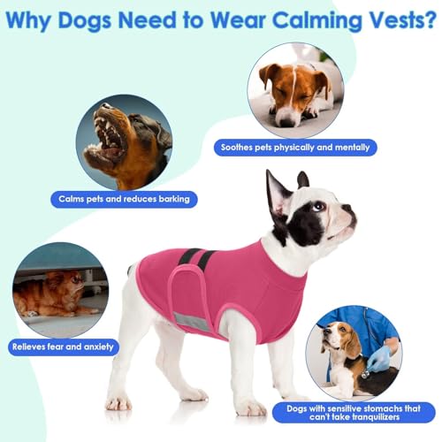 MIGOHI Dog Anxiety Relief Coat,Comfort Anxiety Vest for Dogs,Adjustable Anxiety Calming Wrap for Fireworks,Thunderstorms,Travel, Separation, Dog Anxiety Jacket for Small Dogs,XL,Rosered by MIGOHI - Image 6