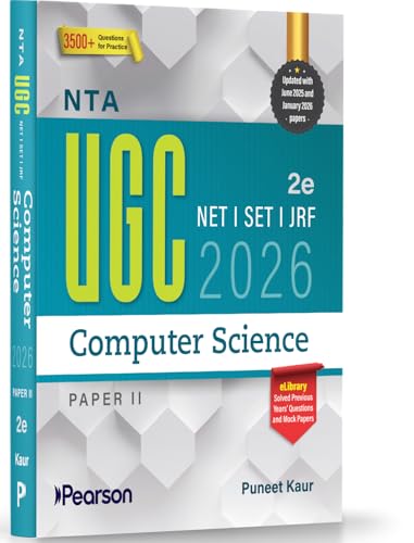 Image of Pearson NTA UGC NET Computer Science Paper 2 2026 2nd Edition | For NET /SET /JRF | Solved 2025-26 Papers, PYQs, DBMS, OS, DSA, AI & Networks (UGC preparation series 2026)