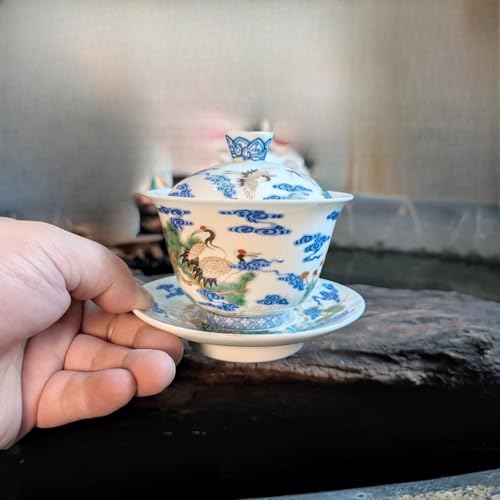 Gaiwan Service à thé en céramique émaillée 170ml de haute qualité - 4