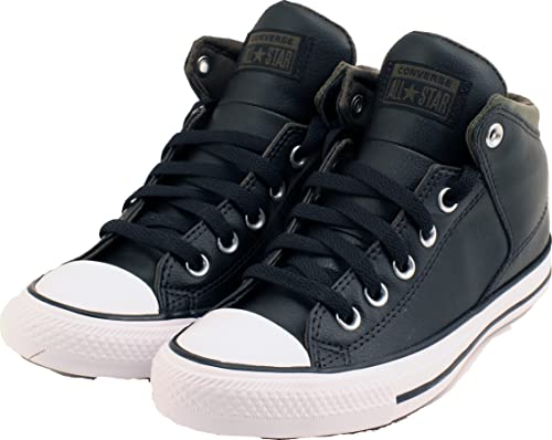 Image of Converse Men's Street Leather High Top Sneaker, Black /Cargo /Khaki
