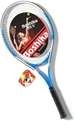 Raquetas de tenis para adultos, raquetas de tenis de 27 pulgadas, juego de raquetas de tenis para 1 jugador con pelota, agarres, base de tenis