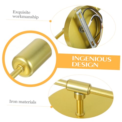 Aplique metálico Mipcase de hierro dorado con doble luz interior 4