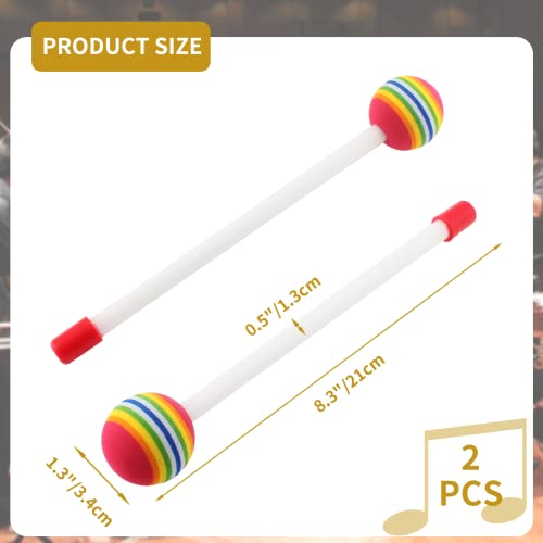 Jiozermi 2 Pcs Drum Mallet 8.3 Inches Length, Wool Felt Drum Stick, Anti-Slip Bass Percussion Sticks, Instrument Band Accessory Part For Drums Snare Drums #TOP2